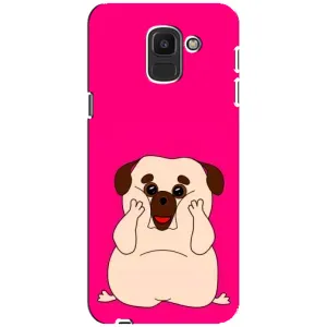 Чехол (ТПУ) Милые собачки для Samsung Galaxy J6 2018, J600F (Веселый Мопсик)