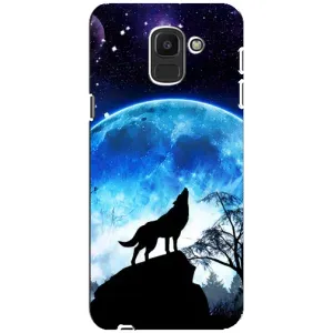 Чехол с Волком на Samsung Galaxy J6 2018, J600F (Воет на луну)