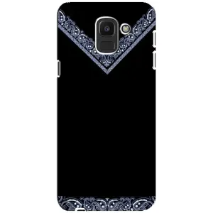 Силиконовый Чехол на Samsung Galaxy J6 2018, J600F (Воротник вышиванки)