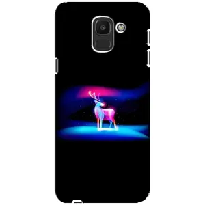 Силиконовый бампер с картинкой животных для Samsung Galaxy J6 2018, J600F (Яркий олень)