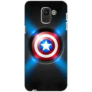 Чехол с Щитом Капитана Америки на Samsung Galaxy J6 2018, J600F (Яркий Щит Капитана)