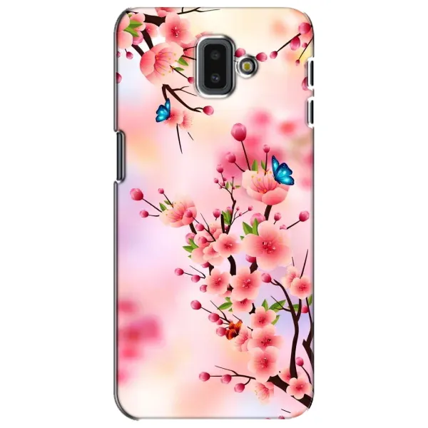 Чехол с рисунком «Бабочки на сакуре» для Samsung Galaxy J6 Plus 2018 (J610) Чехол с рисунком «Бабочки на сакуре» для Samsung Galaxy J6 Plus 2018 (J610)
