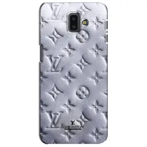 Текстурный Чехол Louis Vuitton для Самсунг J6 Плюс (2018) (Белый ЛВ)