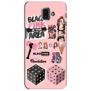 Чехлы с картинкой для Samsung Galaxy J6 Plus, J6 Plus, J610 (BLACK PINK коллаж)