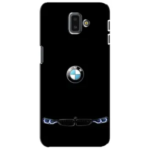 Силиконовый бампер с картинкой машины на Samsung Galaxy J6 Plus, J6 Plus, J610 (Черный BMW)