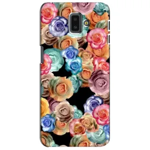 Чохли з тематикою "КВІТИ" на Samsung Galaxy J6 Plus, J6 Plus, J610 (Квіти на чорному)