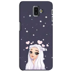 Чехол Стильные девушки на Samsung Galaxy J6 Plus, J6 Plus, J610 (Девушка и сердечки)