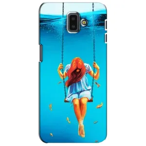 Чехол Стильные девушки на Samsung Galaxy J6 Plus, J6 Plus, J610 (Девушка на качели)