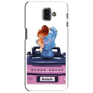 Силиконовый Чехол на Samsung Galaxy J6 Plus, J6 Plus, J610 с картинкой Стильных Девушек (Девушка на машине)