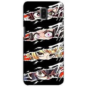 Силиконовые чехлы с глазами Anime для Самсунг J6 Плюс (2018) (Глаза на чорном)