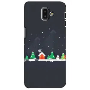 Силиконовый бампер на рождество для Samsung Galaxy J6 Plus, J6 Plus, J610 (Город зимний)