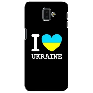Чехол с Украинской символикой на Самсунг J6 Плюс (2018) (I Love Ukraine)