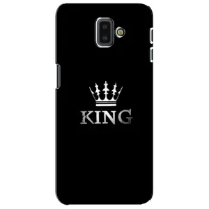 Чехол (Корона на чёрном фоне) для Самсунг J6 Плюс (2018) (KING)