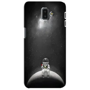 Силіконовый Чохол з принтом "Космонавти" на Samsung Galaxy J6 Plus, J6 Plus, J610 (Космонавт романтик)