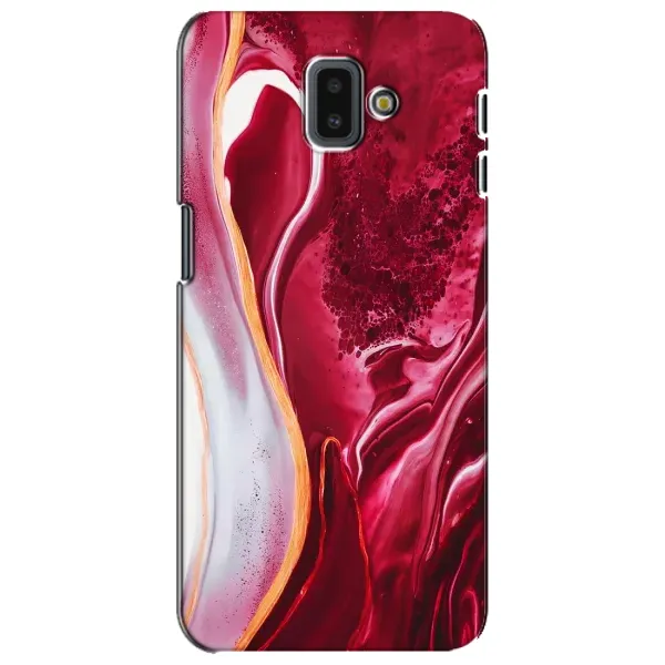 Чехол с рисунком «Красный мрамор» для Samsung Galaxy J6 Plus 2018 (J610)