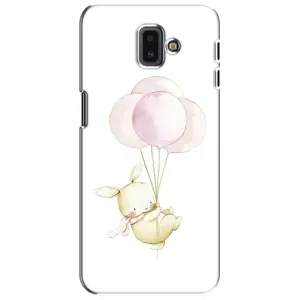 Силіконовий бампер з картинкою звірів для Samsung Galaxy J6 Plus, J6 Plus, J610 (Кролик та кульки)