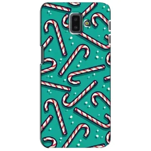 Силиконовый бампер на рождество для Samsung Galaxy J6 Plus, J6 Plus, J610 (Леденцы)