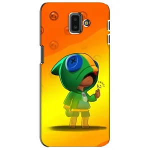 Чехол Бравл Старс для Samsung Galaxy J6 Plus, J6 Plus, J610 (LEON в кофте)