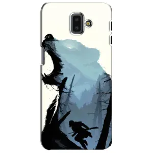 Силіконовий бампер з картинкою звірів для Samsung Galaxy J6 Plus, J6 Plus, J610 (Ведмідь та ліс)