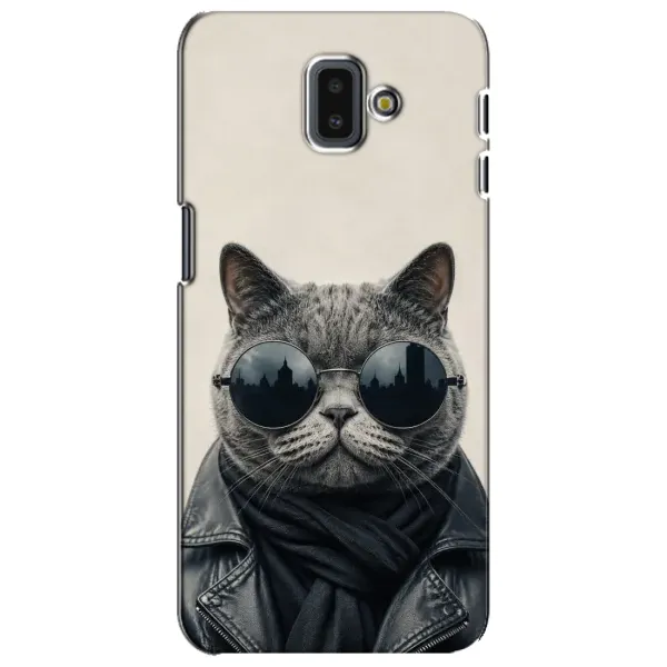 Чехол с рисунком «Модный кот» для Samsung Galaxy J6 Plus 2018 (J610) Чехол с рисунком «Модный кот» для Samsung Galaxy J6 Plus 2018 (J610)