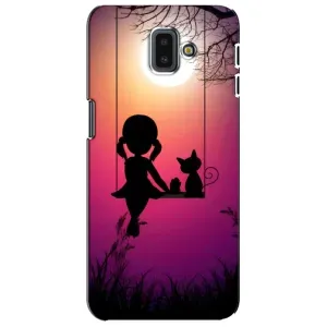 Дівчачий Чохол для Samsung Galaxy J6 Plus, J6 Plus, J610 (На гойдалці)