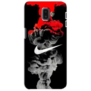 Силиконовый Чехол на Samsung Galaxy J6 Plus, J6 Plus, J610 с картинкой Nike (Nike дым)