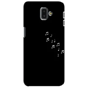 Чохол з картинками на чорному фоні для Samsung Galaxy J6 Plus, J6 Plus, J610 (Ноти)