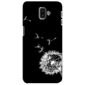 Силіконовий Чохол з кульбабками на Samsung Galaxy J6 Plus, J6 Plus, J610 (Кульбабка на чорному)