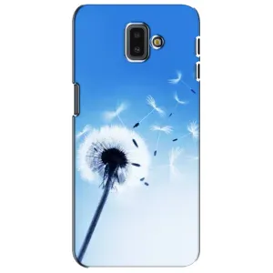 Силіконовий Чохол з кульбабками на Samsung Galaxy J6 Plus, J6 Plus, J610 (Кульбабка на блакитному)