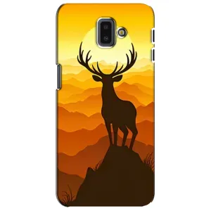 Чохли з зображенням різних тварин на Samsung Galaxy J6 Plus, J6 Plus, J610 (Силует Оленя)