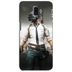 Силиконовый чехол с картинкой "Герой Pubg" на Samsung Galaxy J6 Plus, J6 Plus, J610 (Пабг)