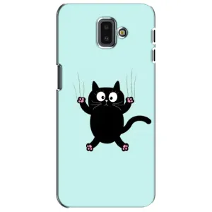Силіконовий чохол з котиком для Samsung Galaxy J6 Plus, J6 Plus, J610 (Падаючий кіт)
