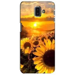Чохол з Квітами для Samsung Galaxy J6 Plus, J6 Plus, J610 (поле соняшників)