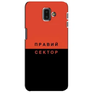 Чехлы УПА (Красно-Чёрный) на Samsung Galaxy J6 Plus, J6 Plus, J610 (Правый Серктор)