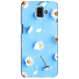 Чохол з Квітами для Samsung Galaxy J6 Plus, J6 Plus, J610 (ромашки на блакитному)
