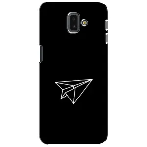 Чохол з картинками на чорному фоні для Samsung Galaxy J6 Plus, J6 Plus, J610 (Літак)