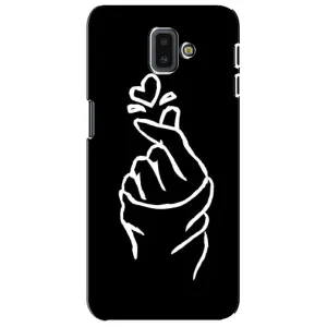 Чохол (Знак сердечка) для Samsung Galaxy J6 Plus, J6 Plus, J610 (Сердечко на чорному)