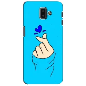 Чохол (Знак сердечка) для Samsung Galaxy J6 Plus, J6 Plus, J610 (Сердечко на синоьому)