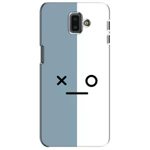 Силиконовые Чехлы (смешные стикеры) для Samsung Galaxy J6 Plus, J6 Plus, J610 (Серо-белый)