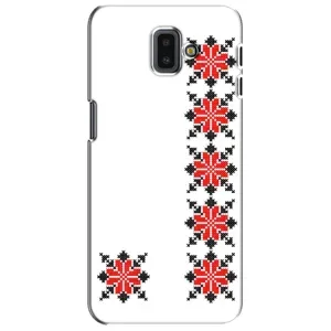Силиконовый Чехол на Samsung Galaxy J6 Plus, J6 Plus, J610 с картинкой Вышиванки (Силуэт вышиванки)