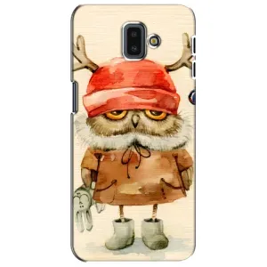 Чохли з принтом СОВИ для Samsung Galaxy J6 Plus, J6 Plus, J610 (Сова у шапці)