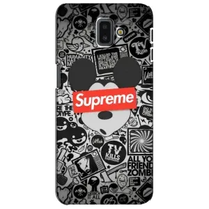 Чехол с Брендами одежды на Самсунг J6 Плюс (2018) (Supreme Маус)