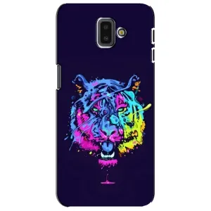 Силіконовий бампер з картинкою звірів для Samsung Galaxy J6 Plus, J6 Plus, J610 (Тигр-Арт)