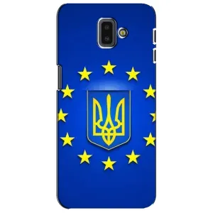 Чехол с Украинской символикой на Самсунг J6 Плюс (2018) (Украина это Европа)