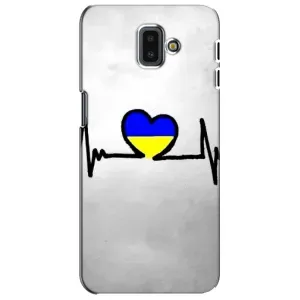 Силиконовый Чехол на Samsung Galaxy J6 Plus, J6 Plus, J610 (Я-Украина) (Украинская кардиограмма)