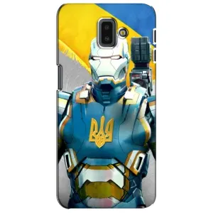 Силиконовый Чехол на Samsung Galaxy J6 Plus, J6 Plus, J610 (Я-Украина) (Украинский робокоп)