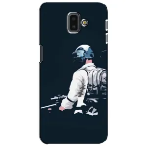 Силиконовый чехол с картинкой "Герой Pubg" на Samsung Galaxy J6 Plus, J6 Plus, J610 (В экиперовке)