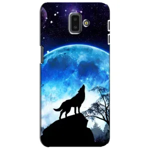 Чохол з Вовком на Samsung Galaxy J6 Plus, J6 Plus, J610 (Виє на місяць)