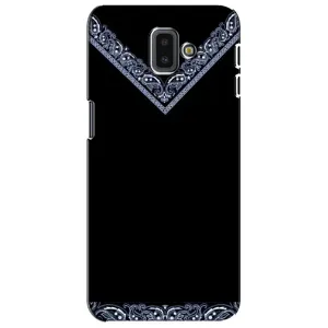 Силиконовый Чехол на Samsung Galaxy J6 Plus, J6 Plus, J610 (Воротник вышиванки)