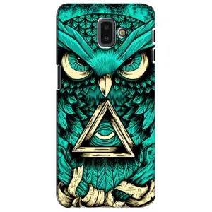 Чохли з принтом СОВИ для Samsung Galaxy J6 Plus, J6 Plus, J610 (Зелена сова)